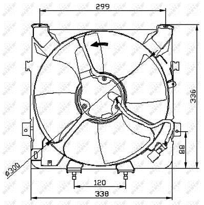 Ventilador, refrigeración del motor NRF B.V. ref. 47041