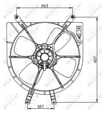 Ventilador, refrigeración del motor NRF B.V. ref. 47042