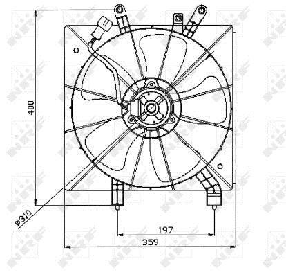 Ventilador, refrigeración del motor NRF B.V. ref. 47043