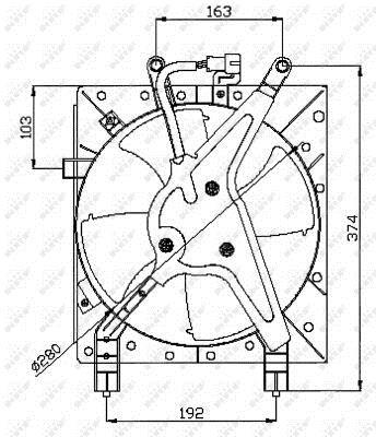 Ventilador, refrigeración del motor NRF B.V. ref. 47044