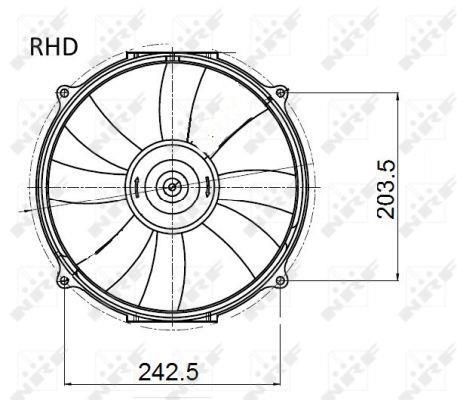Ventilador, refrigeración del motor NRF B.V. ref. 47045