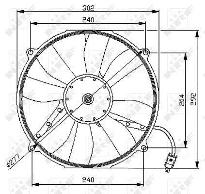 Ventilateur de refroidissement du moteur (Motoventilateur) NRF B.V. 47046