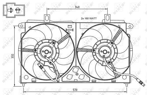 Ventilador, refrigeración del motor NRF B.V. ref. 47048