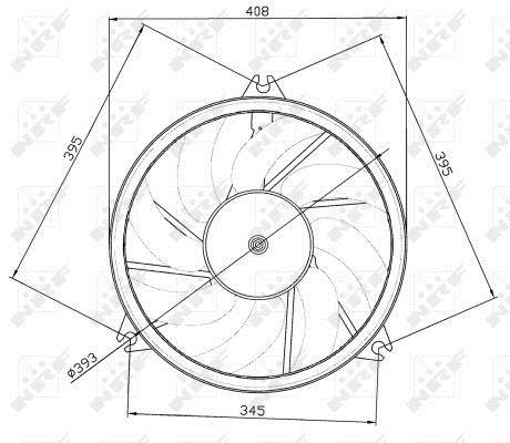 Ventilador, refrigeración del motor NRF B.V. ref. 47049