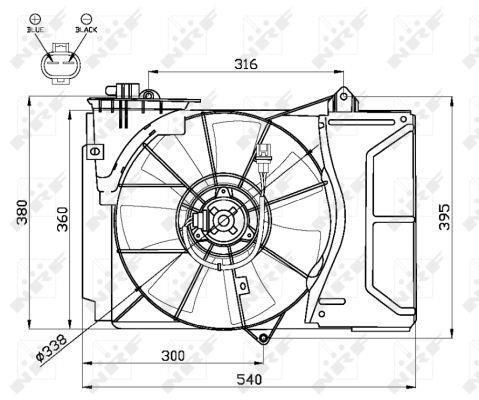 Ventilador, refrigeración del motor NRF B.V. ref. 47055