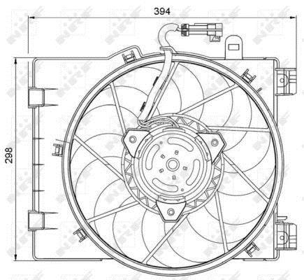 Ventilador, refrigeración del motor NRF B.V. ref. 47063