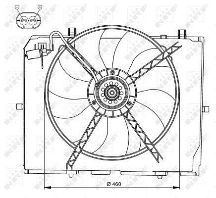 Ventilador, refrigeración del motor NRF B.V. ref. 47066