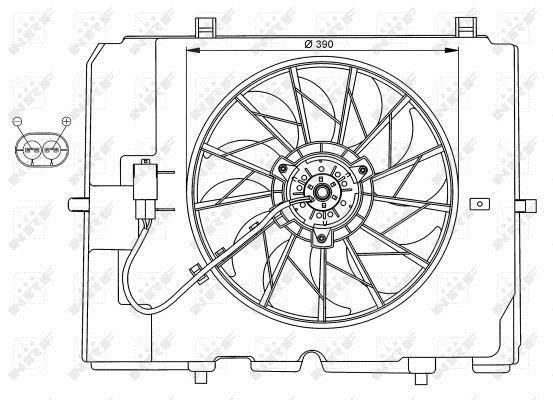 Ventilador, refrigeración del motor NRF B.V. ref. 47067