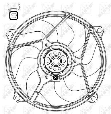 Ventilador, refrigeración del motor NRF B.V. ref. 47069