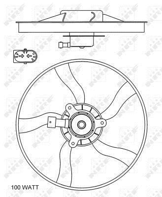 Ventilador, refrigeración del motor NRF B.V. ref. 47070