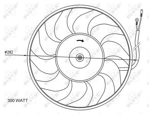 Ventilateur de refroidissement du moteur (Motoventilateur) NRF B.V. 47072