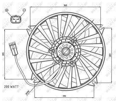 Ventilador, refrigeración del motor NRF B.V. ref. 47073