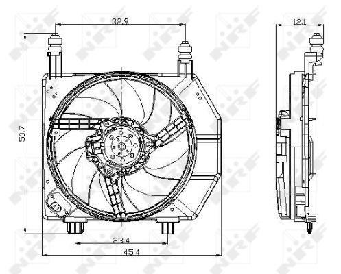 Ventilador, refrigeración del motor NRF B.V. ref. 47077