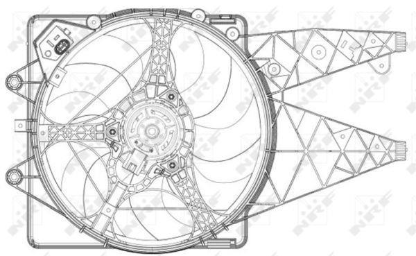 Ventilador, refrigeración del motor NRF B.V. ref. 47203