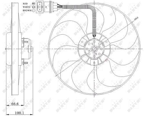 Ventilador, refrigeración del motor NRF B.V. ref. 47204