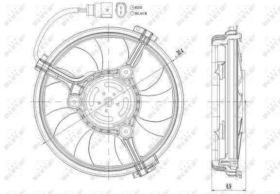 Ventilador, refrigeración del motor NRF B.V. ref. 47208