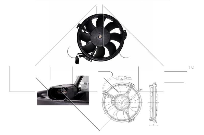 Ventilador, refrigeración del motor NRF B.V. ref. 47208