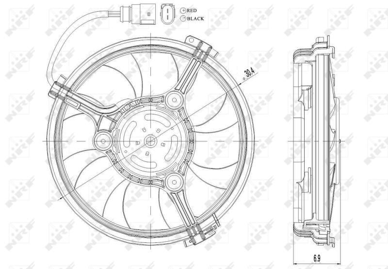 Ventilador, refrigeración del motor NRF B.V. ref. 47208