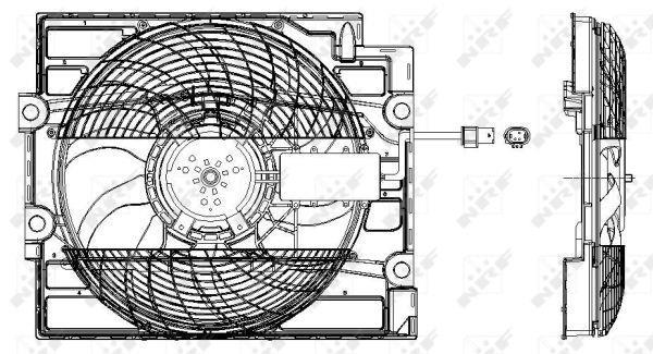 Ventilador, refrigeración del motor NRF B.V. ref. 47211