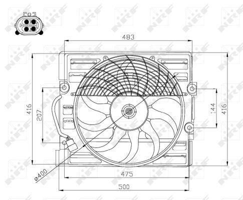 Ventilador, refrigeración del motor NRF B.V. ref. 47214