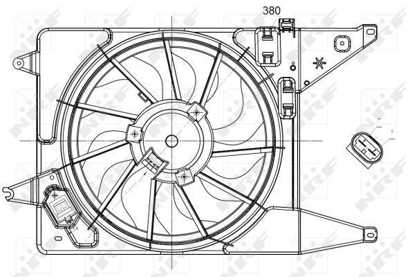 Ventilador, refrigeración del motor NRF B.V. ref. 47225