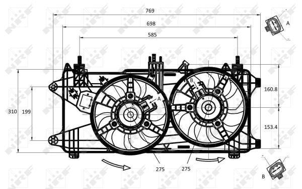Ventilador, refrigeración del motor NRF B.V. ref. 47231