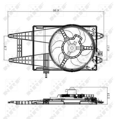 Ventilador, refrigeración del motor NRF B.V. ref. 47243