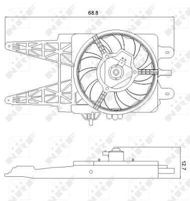 Ventilador, refrigeración del motor NRF B.V. ref. 47248