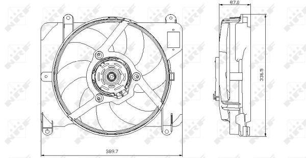 Ventilador, refrigeración del motor NRF B.V. ref. 47255