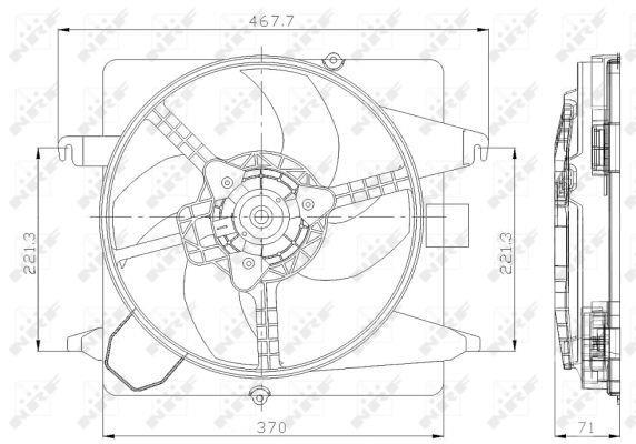 Ventilador, refrigeración del motor NRF B.V. ref. 47259