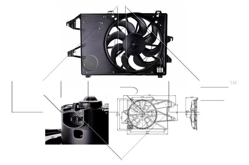 Ventilador, refrigeración del motor NRF B.V. ref. 47260