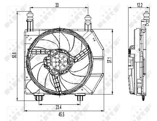 Ventilador, refrigeración del motor NRF B.V. ref. 47261