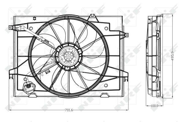 Ventilador, refrigeración del motor NRF B.V. ref. 47285