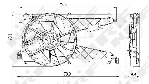 Ventilador, refrigeración del motor NRF B.V. ref. 47291