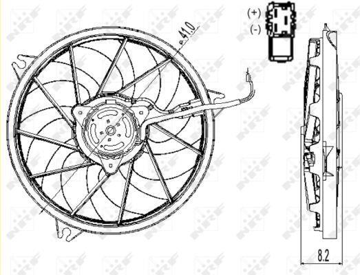 Ventilador, refrigeración del motor NRF B.V. ref. 47324
