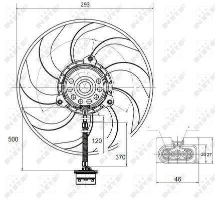 Ventilador, refrigeración del motor NRF B.V. ref. 47373