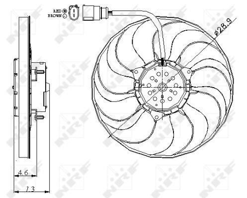 Ventilador, refrigeración del motor NRF B.V. ref. 47381