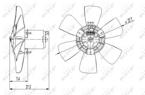 Ventilador, refrigeración del motor NRF B.V. ref. 47391