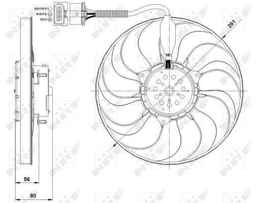 Ventilador, refrigeración del motor NRF B.V. ref. 47392