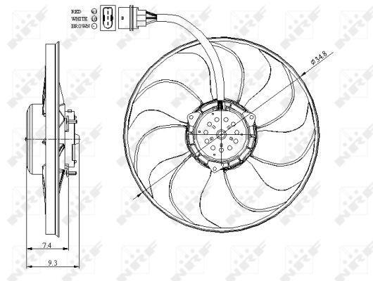 Ventilador, refrigeración del motor NRF B.V. ref. 47393