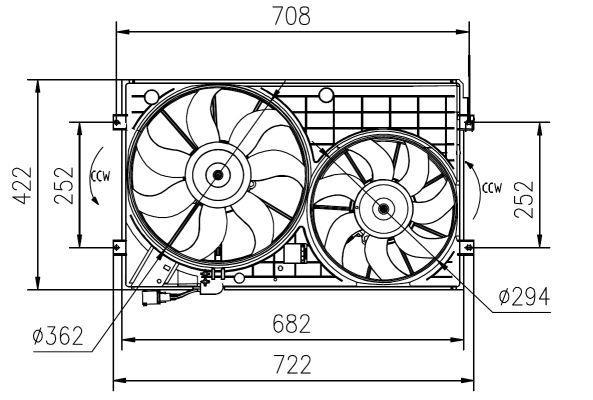 Ventilador, refrigeración del motor NRF B.V. ref. 47394