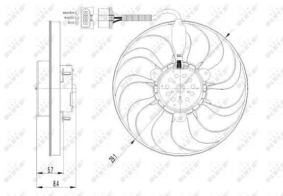 Ventilador, refrigeración del motor NRF B.V. ref. 47398