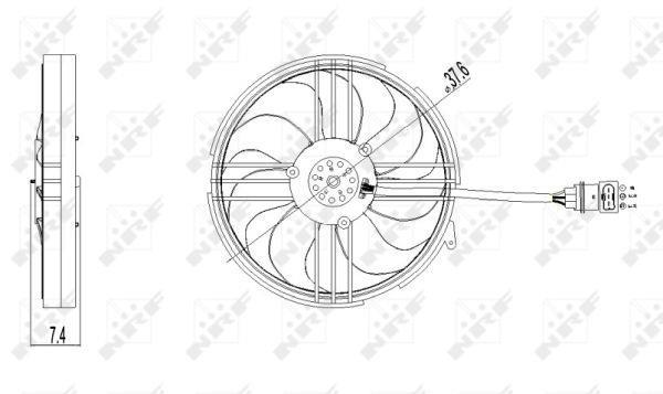 Ventilador, refrigeración del motor NRF B.V. ref. 47409