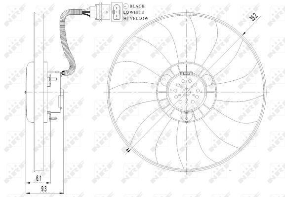 Ventilador, refrigeración del motor NRF B.V. ref. 47410