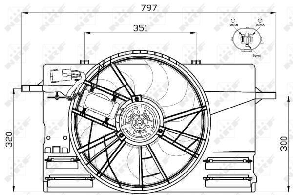 Ventilador, refrigeración del motor NRF B.V. ref. 47412