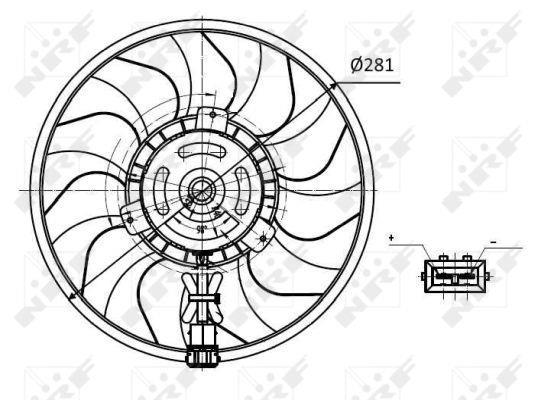Ventilador, refrigeración del motor NRF B.V. ref. 47418