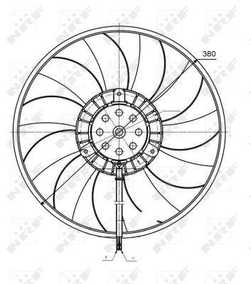 Ventilador, refrigeración del motor NRF B.V. ref. 47422