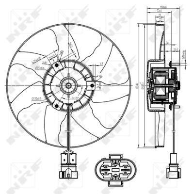 Ventilador, refrigeración del motor NRF B.V. ref. 47428