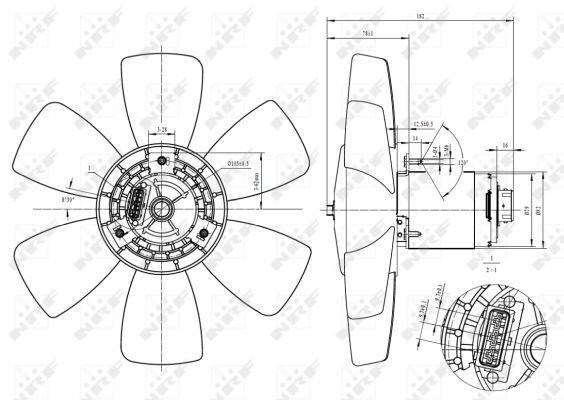 Ventilador, refrigeración del motor NRF B.V. ref. 47429