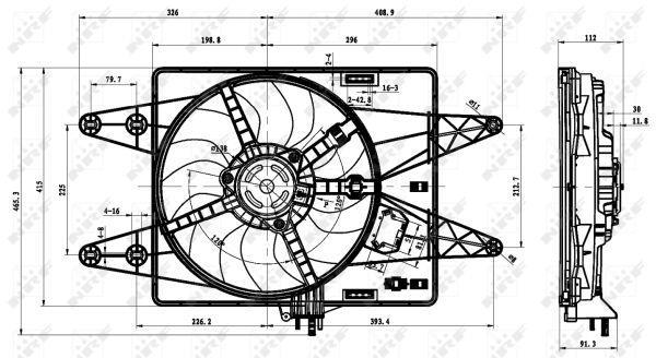 Ventilador, refrigeración del motor NRF B.V. ref. 47430